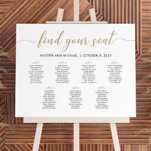 Poster Elegante 7 Mesa Encontre seu gráfico de assentos