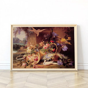 Poster Elegante "A Vida Estática com Flores" por Eugene