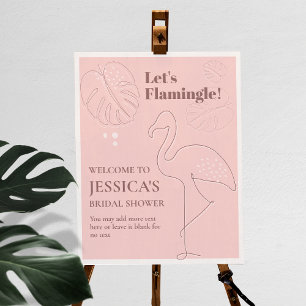 Poster Elegante Abstrato deixa flamingle