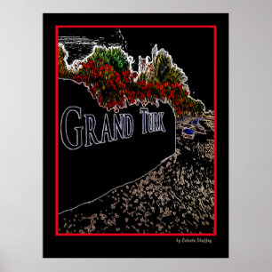 Poster Elegante Abstrato Grand Turk