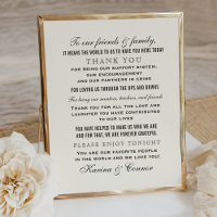 Elegante Agradecimento a Convidados de Casamento e