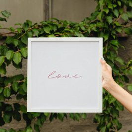 Poster elegante amor rosa rosa rosa folha escura arte min