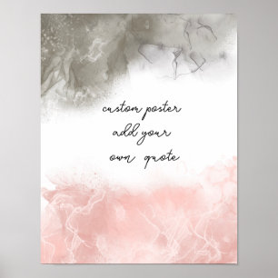 Poster elegante aquarela adicionar cinza de texto e poste