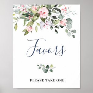 Poster Elegante Aquarela Eucalyptus Favorece Sinal de Cas