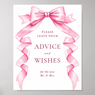 Poster Elegante - Arco rosa - Aviso e Sinal de Casamento
