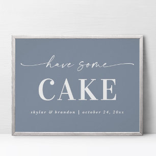 Poster Elegante Azul Posto Tem Algum Sinal De Casamento D