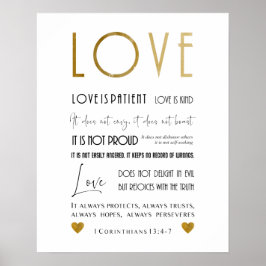 Poster Elegante Bíblia de amor cristão verso tipografia