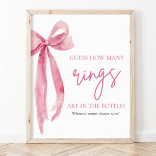 Poster Elegante Blush Pink Arco Adivinha Quantos Jogos