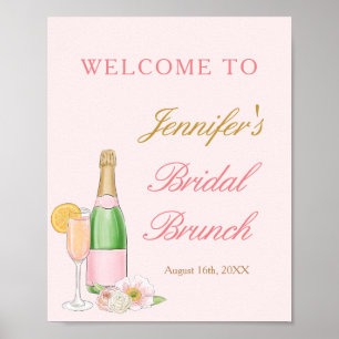 Poster Elegante Brunch e Bubble Bridal Brunch são bem-vin