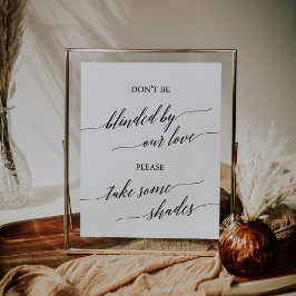 Poster Elegante Caligrafia Preta Cegada Pelo Nosso Amor