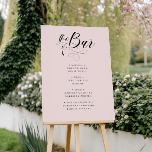Poster Elegante Calliografia Classic Wedding Menu Poste