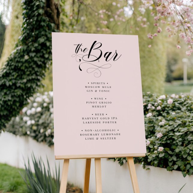 Poster Elegante Calliografia Classic Wedding Menu Poste (Criador carregado)