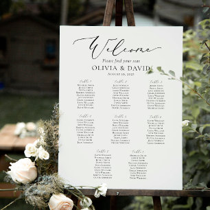 Poster Elegante Carta de Boas-Vindas com 8 Mesas