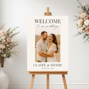 Poster Elegante Cartaz de Boas-Vindas de Casamento Minima