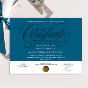 Poster Elegante Certificado de Reconhecimento de Prêmio A