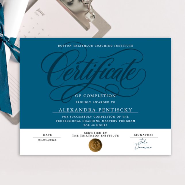 Poster Elegante Certificado de Reconhecimento de Prêmio A (Criador carregado)