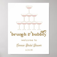 Elegante Chá de panela de Champanhe de Mod Bem-vin