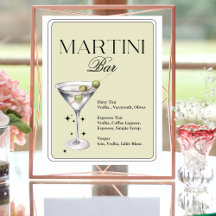 Elegante Chic Dirty Martini - Sinal de Bar