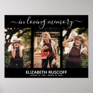 Poster Elegante Colagem de Fotos comemorativas In Loving