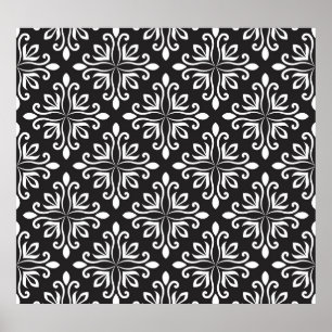 Poster Elegante Damask: Deco de Arte Floral