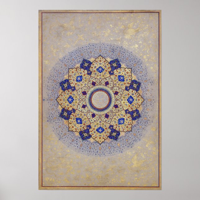 Poster Elegante Design de Flor Mandala (Frente)