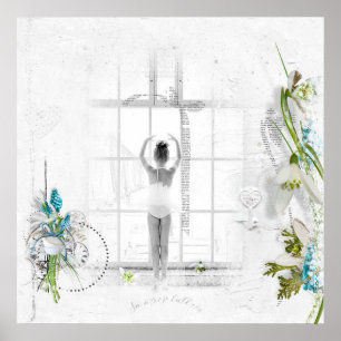 Poster elegante do balé bonito do Victorian