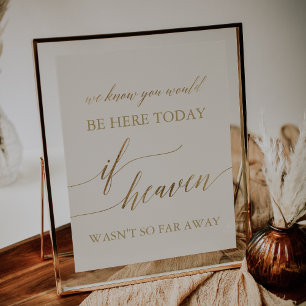 Poster Elegante Dourado e marfim se o céu não estava tão
