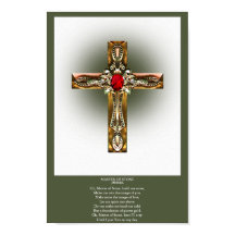 Elegante Dourado e Ruby Cross