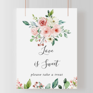 Poster Elegante e Delicado Sinal de Amor Floral de Outono
