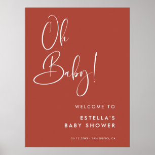Poster Elegante e moderno Terracotta Oh Baby