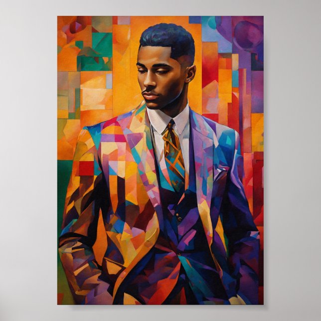 Poster Elegante e sofisticado cavalheiro Harlem Renascanc (Frente)