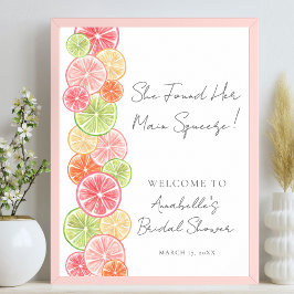 Poster Elegante Espremedura de Citros Boas-Vindas para Ch