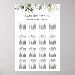 Poster Elegante Eucalyptus 16 Mesas Sentado