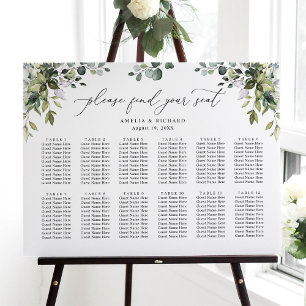 Poster Elegante Eucalyptus Greenery Casamento Gráfico