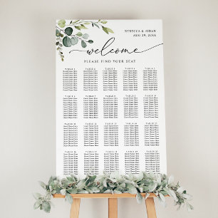 Poster Elegante Eucalyptus Greenery Casamento Gráfico