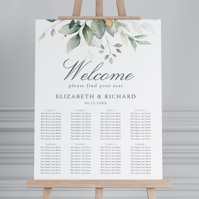 Poster Elegante Eucalyptus Greenery Casamento Gráfico (Criador carregado)