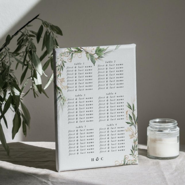 Poster Elegante Eucalyptus Greenery Casamento Gráfico (Criador carregado)