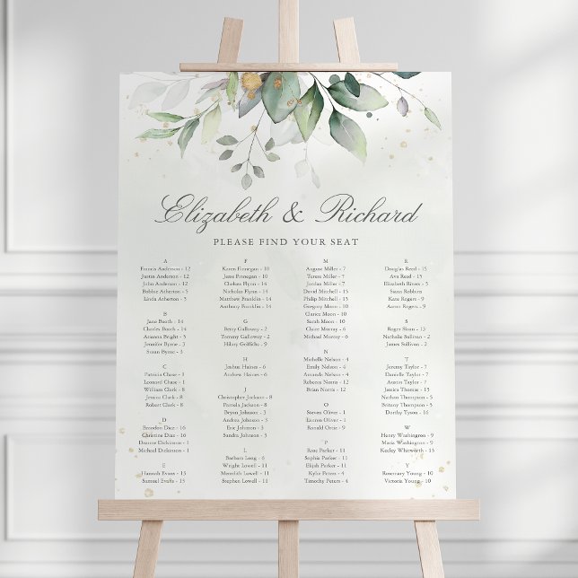 Poster Elegante Eucalyptus Greenery Casamento Gráfico (Criador carregado)