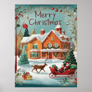 Poster Elegante Feliz Natal
