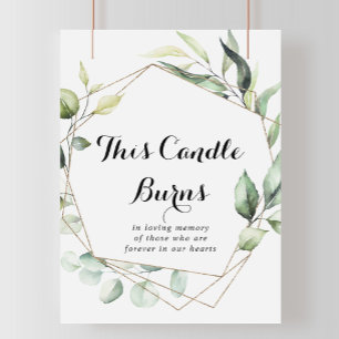 Poster Elegante Geométrico Dourado Este Sinal De Velas Qu