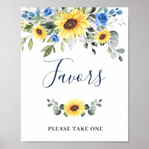 Poster Elegante Girassol Eucalyptus Favorece Sinal de Cas