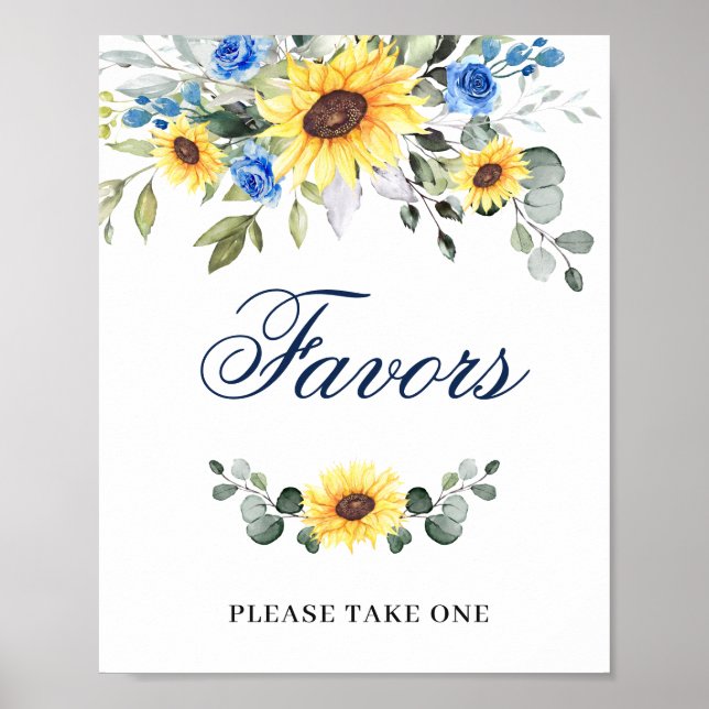 Poster Elegante Girassol Eucalyptus Favorece Sinal de Cas (Frente)