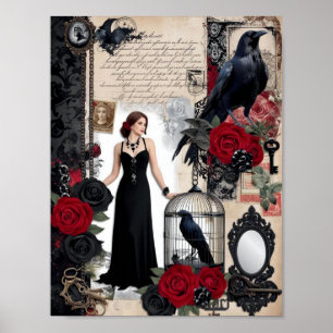Poster Elegante gótico romântico
