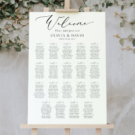 Poster Elegante Gráfico de Assentos de Boas-Vindas com 19