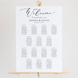 Poster Elegante Gráfico de Assentos de Boas-Vindas de 14 