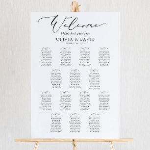 Poster Elegante Gráfico de Assentos de Boas-Vindas de 14