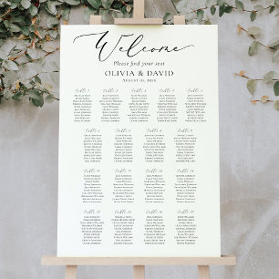 Poster Elegante Gráfico de Assentos de Boas-Vindas de 17