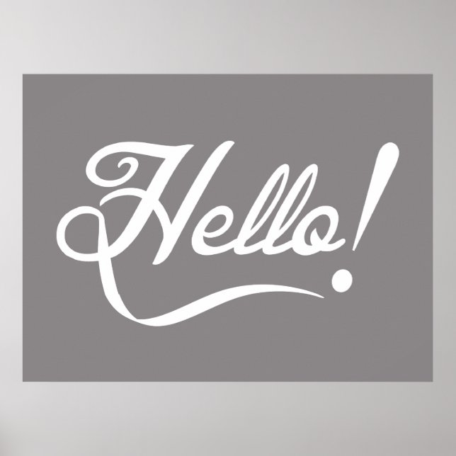 Póster Elegante Hello (Frente)