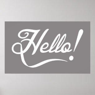 Póster Elegante Hello