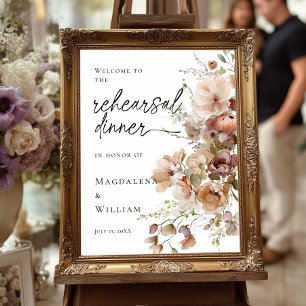 Poster Elegante Janto de ensaio floral